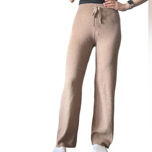Uniqlo Khaki Knit Ribbed Pants